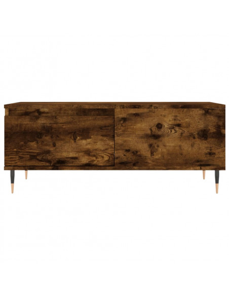 Tavolino da Salotto Rovere Fumo 90x50x36,5 cm Legno Multistrato