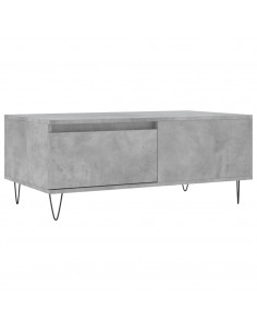 Tavolino Salotto Grigio Cemento 90x50x36,5 cm Legno Multistrato 2