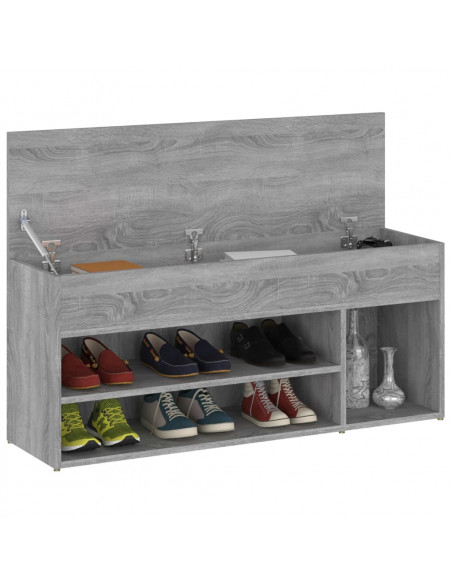 Scarpiera Grigio Sonoma 105x30x45 cm in Legno Multistrato