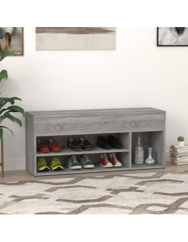 Scarpiera Grigio Sonoma 105x30x45 cm in Legno Multistrato