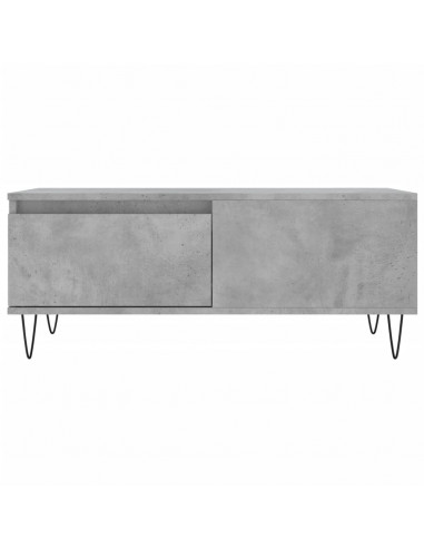 Tavolino Salotto Grigio Cemento 90x50x36,5 cm Legno Multistrato