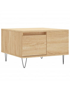 Tavolino Salotto Rovere Sonoma 55x55x36,5 cm Legno Multistrato 2