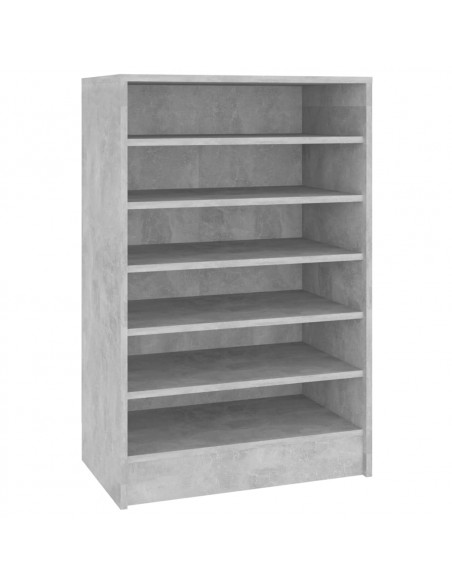 Scarpiera Grigio Cemento 60x35x92 cm in Truciolato