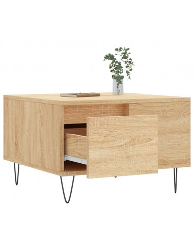 Tavolino Salotto Rovere Sonoma 55x55x36,5 cm Legno Multistrato