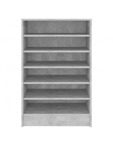 Scarpiera Grigio Cemento 60x35x92 cm in Truciolato