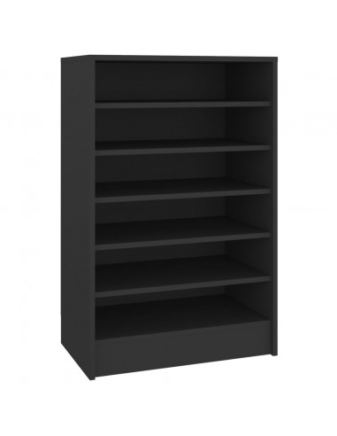 Scarpiera Nera 60x35x92 cm in Truciolato