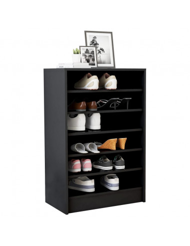 Scarpiera Nera 60x35x92 cm in Truciolato