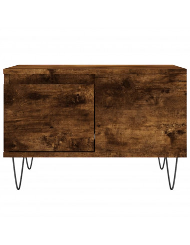 Tavolino da Salotto Rovere Fumo 55x55x36,5 cm Legno Multistrato