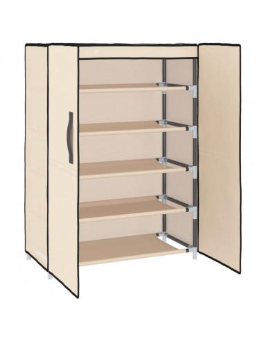 Scarpiera Crema 60x28x90 cm Tessuto