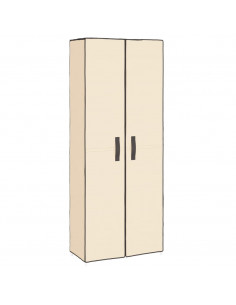 Scarpiera Crema 60x30x166 cm Tessuto 2