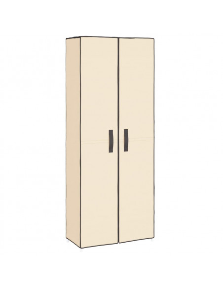 Scarpiera Crema 60x30x166 cm Tessuto