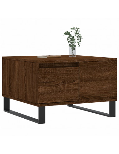 Tavolino da Salotto Rovere Marrone 55x55x36,5 cm in Multistrato