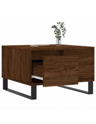 Tavolino da Salotto Rovere Marrone 55x55x36,5 cm in Multistrato
