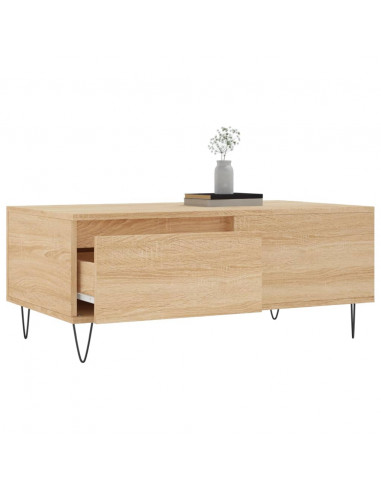 Tavolino Salotto Rovere Sonoma 90x50x36,5 cm Legno Multistrato