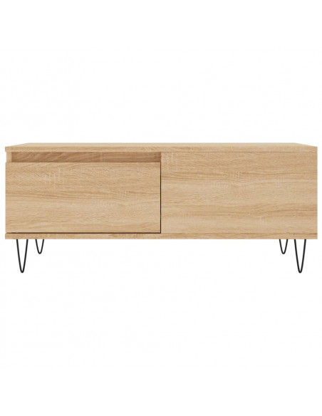 Tavolino Salotto Rovere Sonoma 90x50x36,5 cm Legno Multistrato