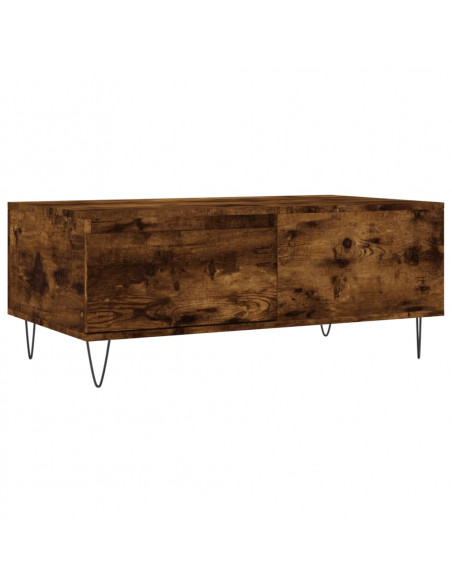 Tavolino da Salotto Rovere Fumo 90x50x36,5 cm Legno Multistrato