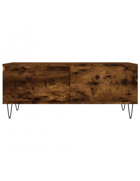 Tavolino da Salotto Rovere Fumo 90x50x36,5 cm Legno Multistrato