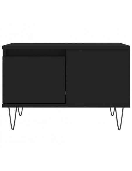 Tavolino da Salotto Nero 55x55x36,5 cm in Legno Multistrato