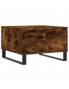 Tavolino da Salotto Rovere Fumo 55x55x36,5 cm Legno Multistrato 2
