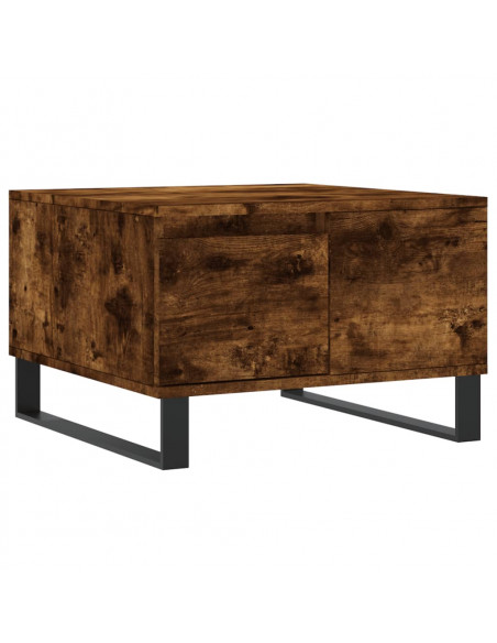 Tavolino da Salotto Rovere Fumo 55x55x36,5 cm Legno Multistrato
