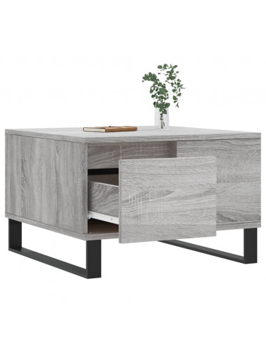 Tavolino Salotto Grigio Sonoma 55x55x36,5 cm Legno Multistrato