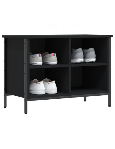 Scarpiera Nera 69x35x50 cm in Legno Multistrato