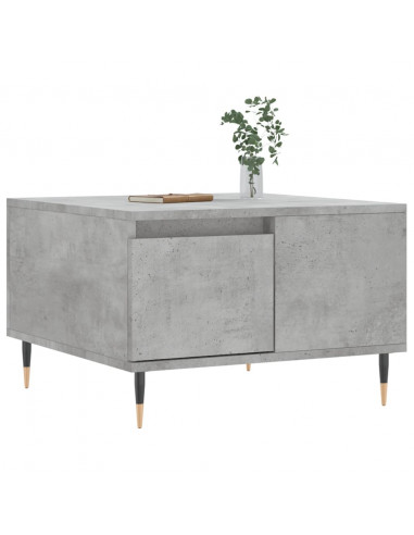 Tavolino Salotto Grigio Cemento 55x55x36,5 cm Legno Multistrato