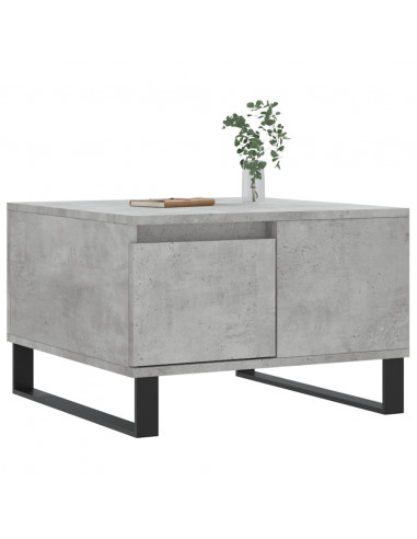 Tavolino Salotto Grigio Cemento 55x55x36,5 cm Legno Multistrato