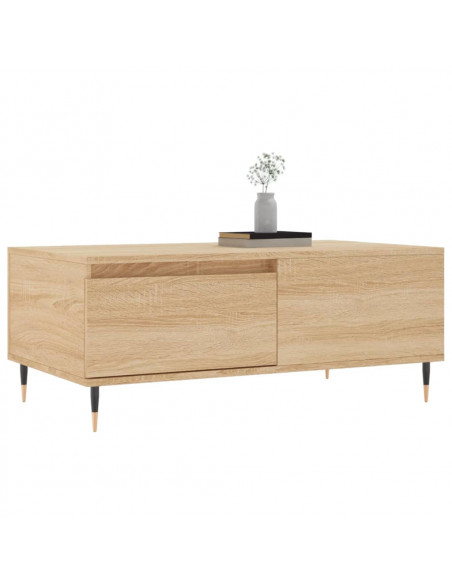 Tavolino Salotto Rovere Sonoma 90x50x36,5 cm Legno Multistrato