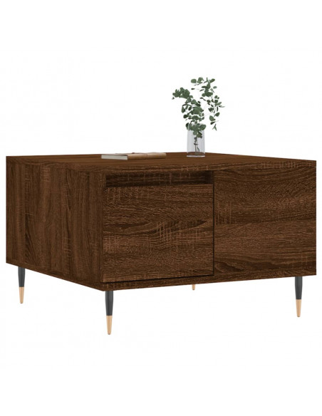 Tavolino da Salotto Rovere Marrone 55x55x36,5 cm in Multistrato