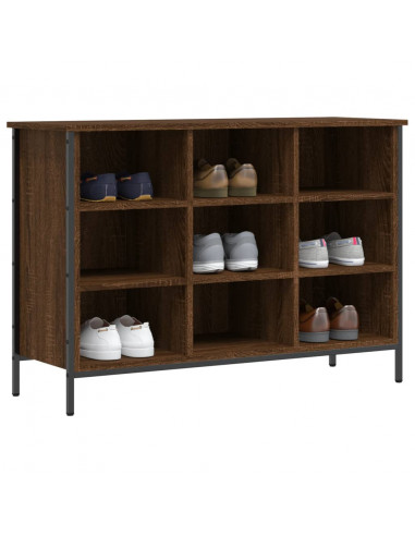 Scarpiera Rovere Marrone 100x35x70 cm in Legno Multistrato