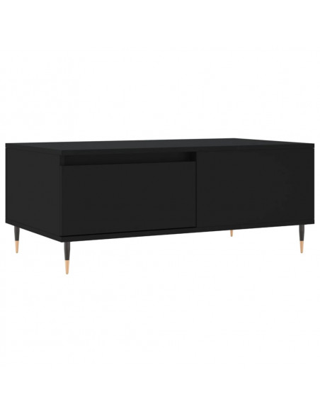 Tavolino da Salotto Nero 90x50x36,5 cm in Legno Multistrato