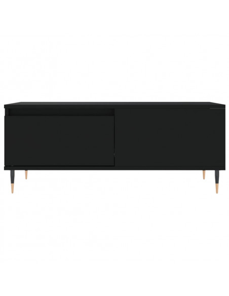 Tavolino da Salotto Nero 90x50x36,5 cm in Legno Multistrato