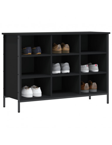 Scarpiera Nera 100x35x70 cm in Legno Multistrato