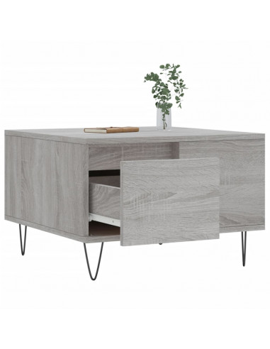 Tavolino Salotto Grigio Sonoma 55x55x36,5 cm Legno Multistrato