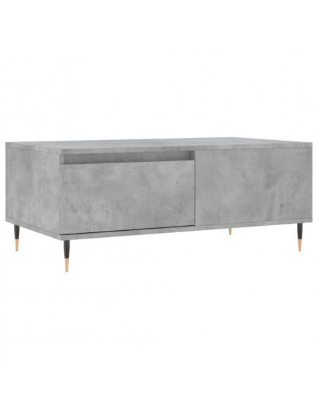 Tavolino Salotto Grigio Cemento 90x50x36,5 cm Legno Multistrato