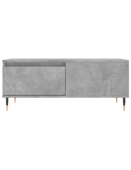 Tavolino Salotto Grigio Cemento 90x50x36,5 cm Legno Multistrato
