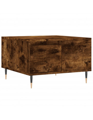 Tavolino da Salotto Rovere Fumo 55x55x36,5 cm Legno Multistrato