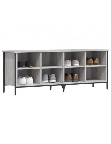 Scarpiera Grigio Sonoma 131x35x50 cm in Legno Multistrato