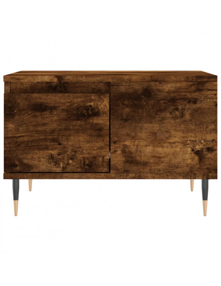 Tavolino da Salotto Rovere Fumo 55x55x36,5 cm Legno Multistrato