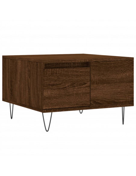 Tavolino da Salotto Rovere Marrone 55x55x36,5 cm in Multistrato