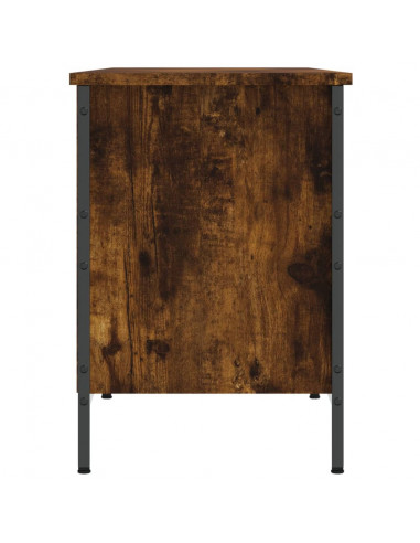 Scarpiera Rovere Fumo 131x35x50 cm in Legno Multistrato