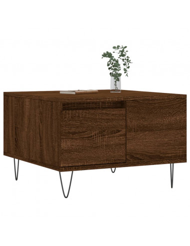 Tavolino da Salotto Rovere Marrone 55x55x36,5 cm in Multistrato
