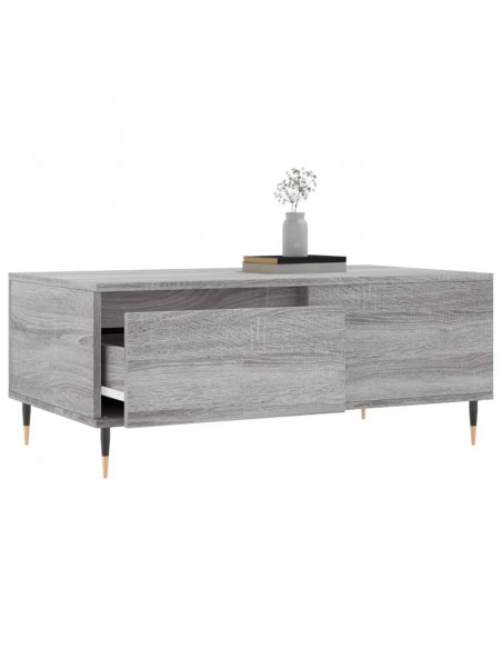 Tavolino Salotto Grigio Sonoma 90x50x36,5 cm Legno Multistrato