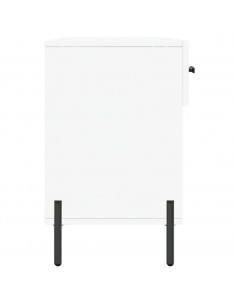 Panca Porta Scarpe Bianca 102x35x55 cm in Legno Multistrato 2