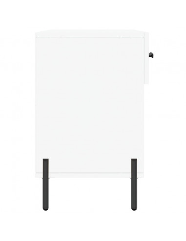 Panca Porta Scarpe Bianca 102x35x55 cm in Legno Multistrato