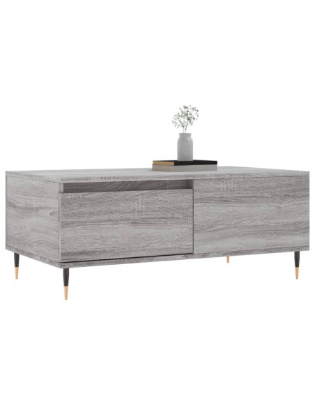 Tavolino Salotto Grigio Sonoma 90x50x36,5 cm Legno Multistrato