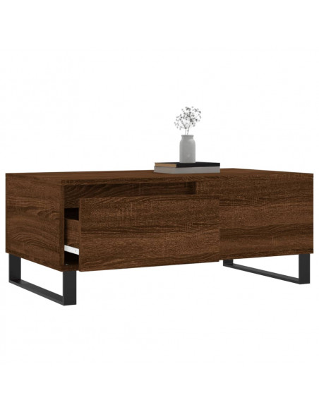 Tavolino da Salotto Rovere Marrone 90x50x36,5 cm in Multistrato