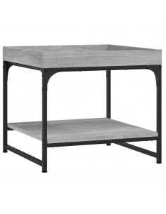 Tavolino Salotto Grigio Sonoma 49,5x49,5x45cm Legno Multistrato 2