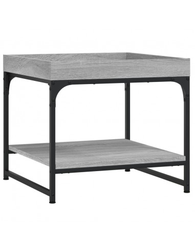 Tavolino Salotto Grigio Sonoma 49,5x49,5x45cm Legno Multistrato